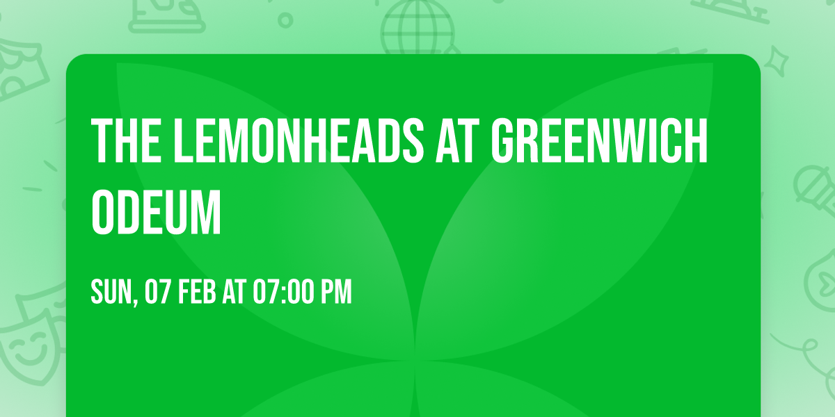 The Lemonheads at Greenwich Odeum