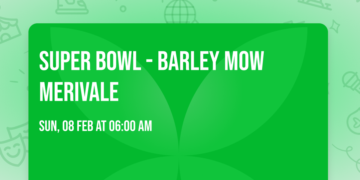 Super Bowl - Barley Mow Merivale 