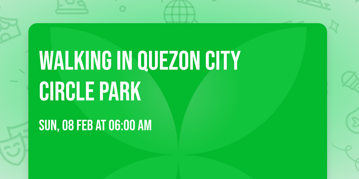 walking in Quezon City Circle Park 