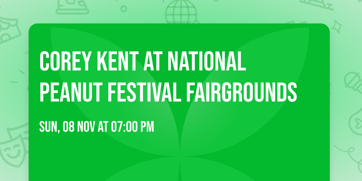 Corey Kent at National Peanut Festival Fairgrounds