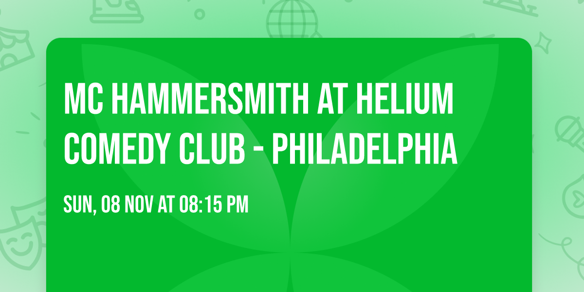 MC Hammersmith at Helium Comedy Club - Philadelphia