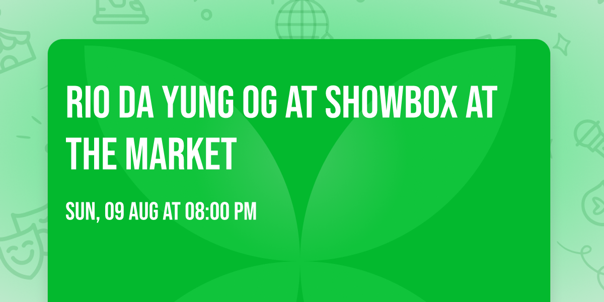Rio Da Yung OG at Showbox at the Market