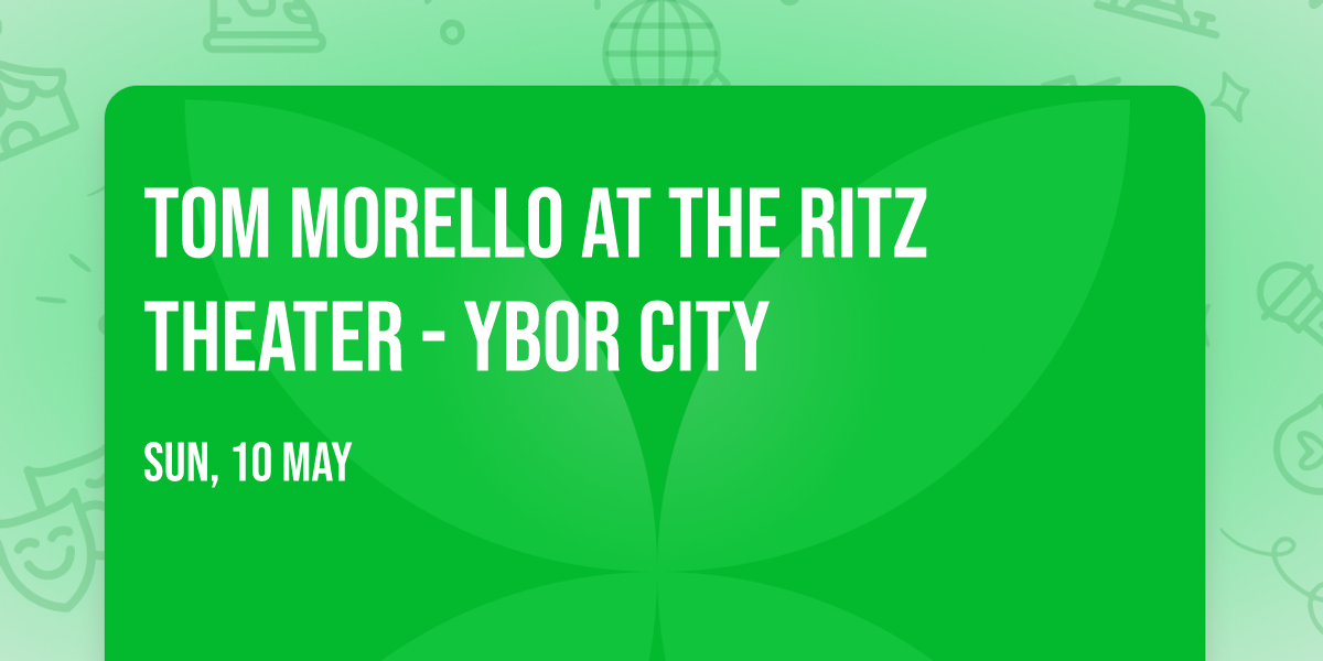 Tom Morello at The Ritz Theater - Ybor City