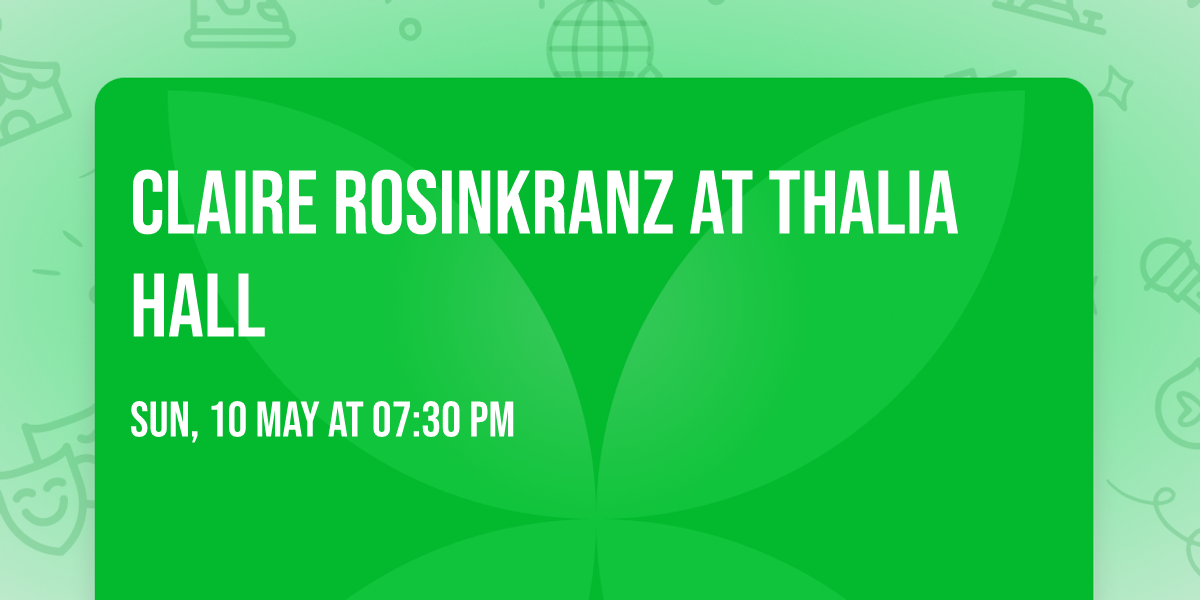 Claire Rosinkranz at Thalia Hall