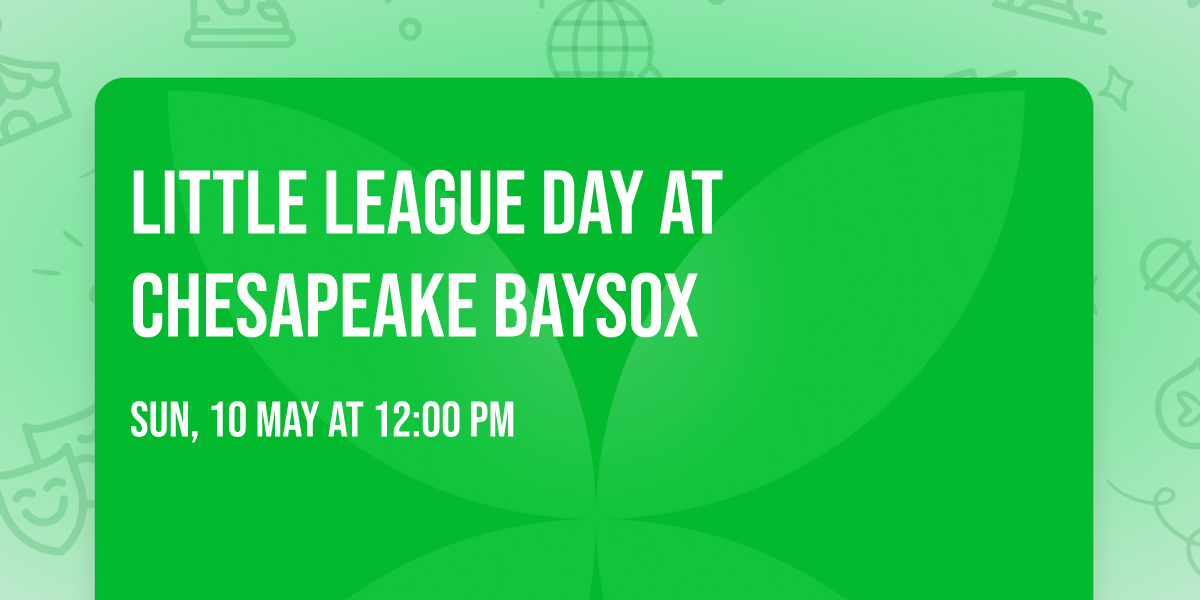 Little League Day at Chesapeake Baysox
