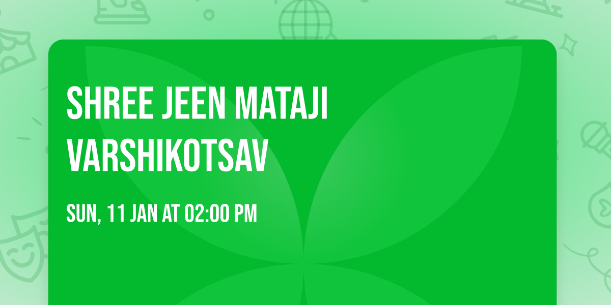 Shree jeen mataji varshikotsav 