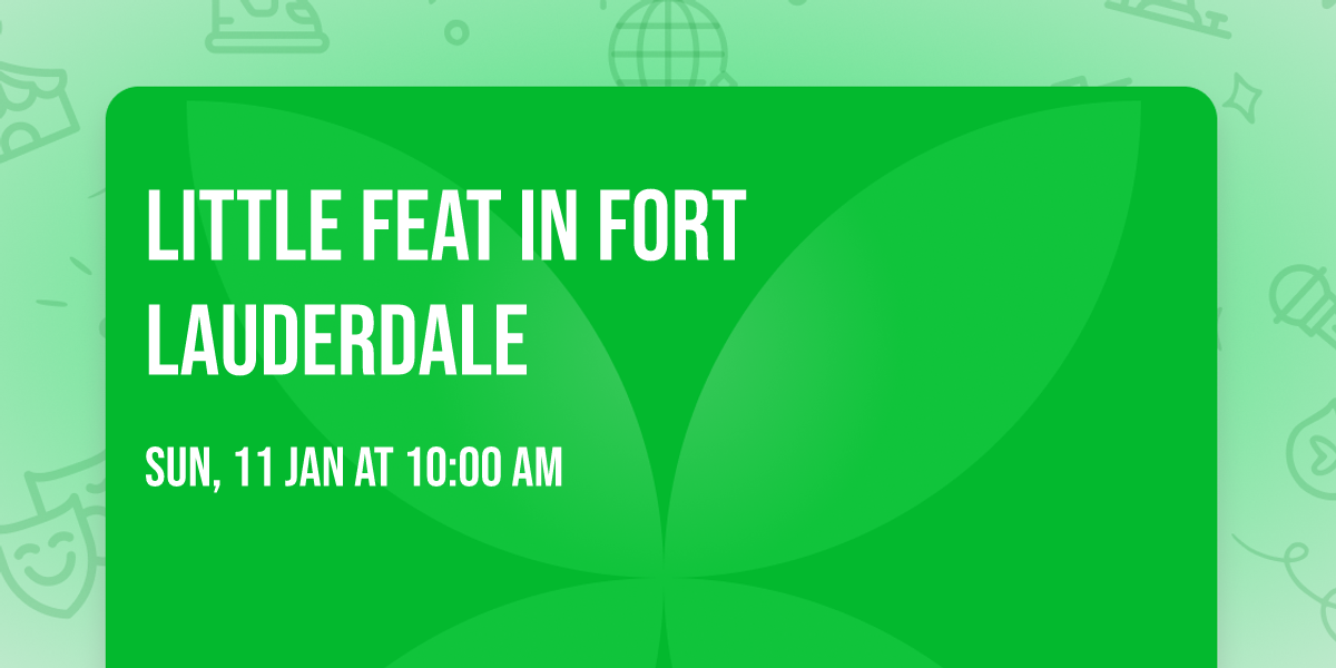 Little Feat in Fort Lauderdale