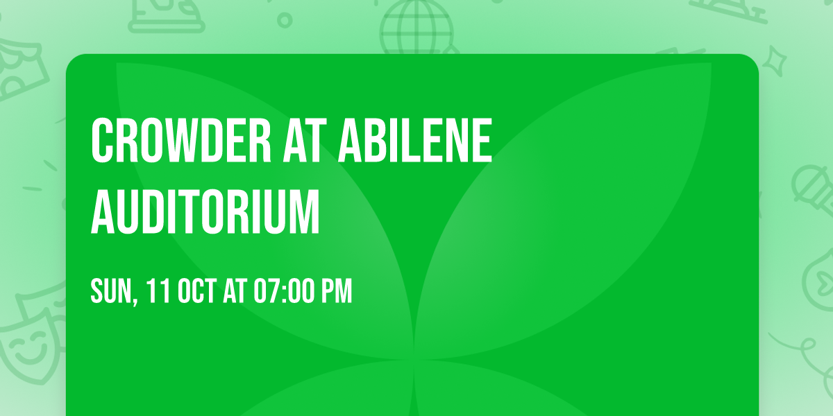 Crowder at Abilene Auditorium