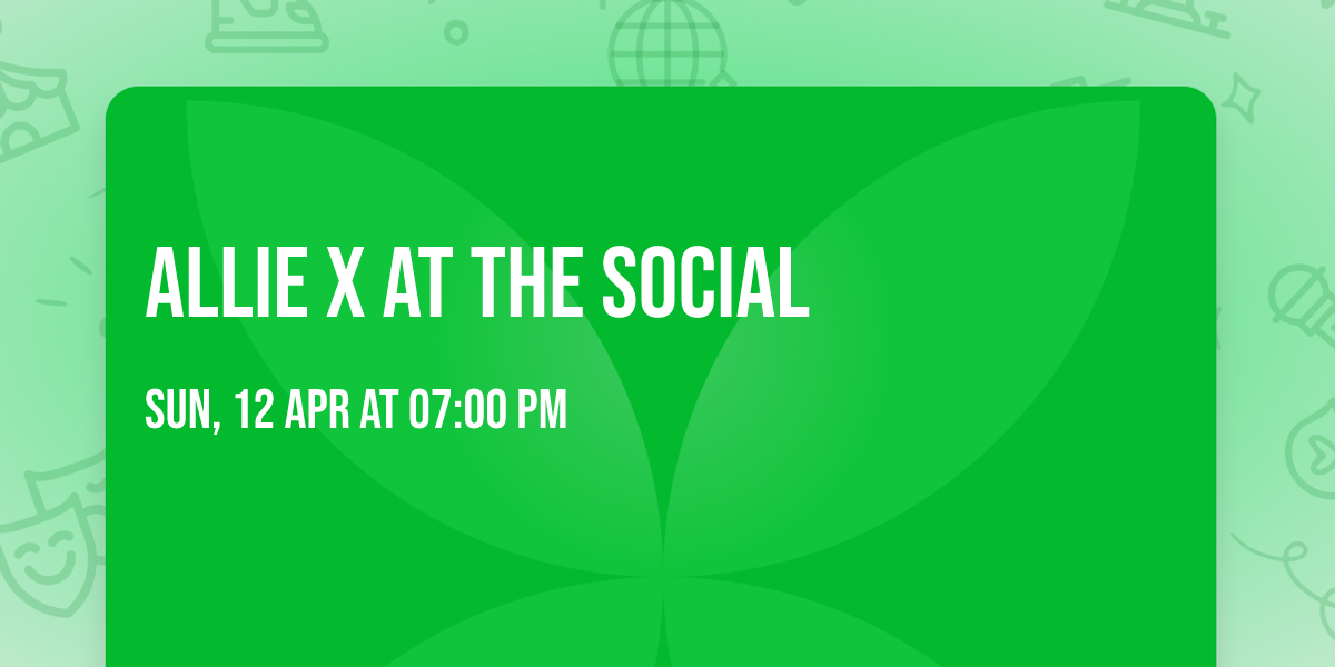 Allie X at The Social