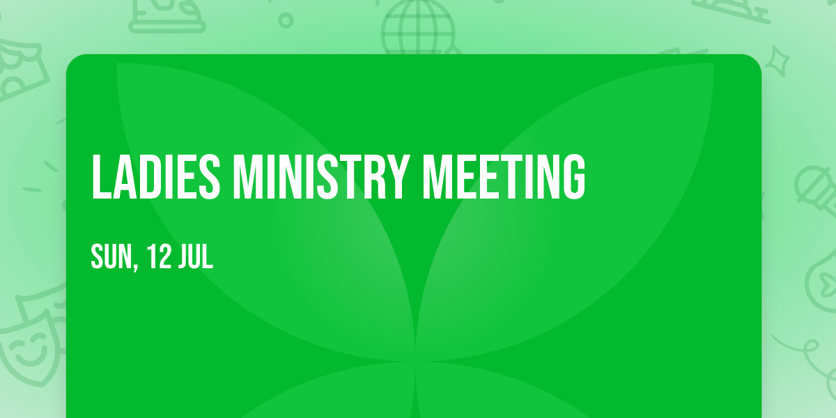 Ladies Ministry Meeting