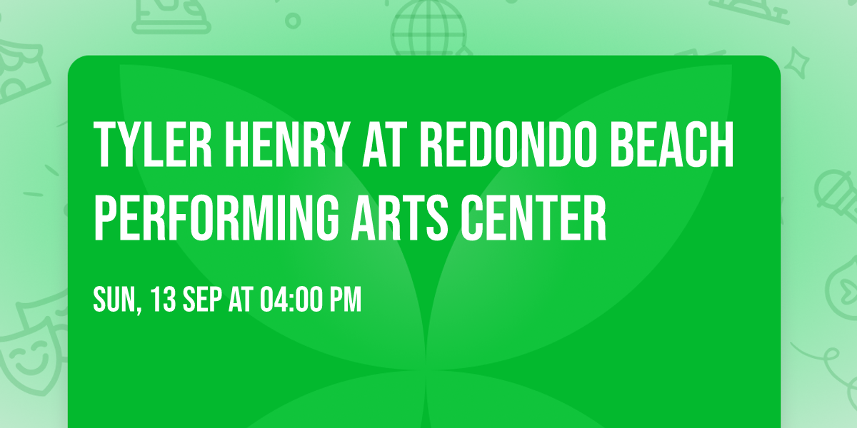 Tyler Henry at Redondo Beach Performing Arts Center