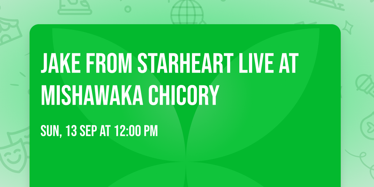 Jake from StarHeart live at Mishawaka Chicory 