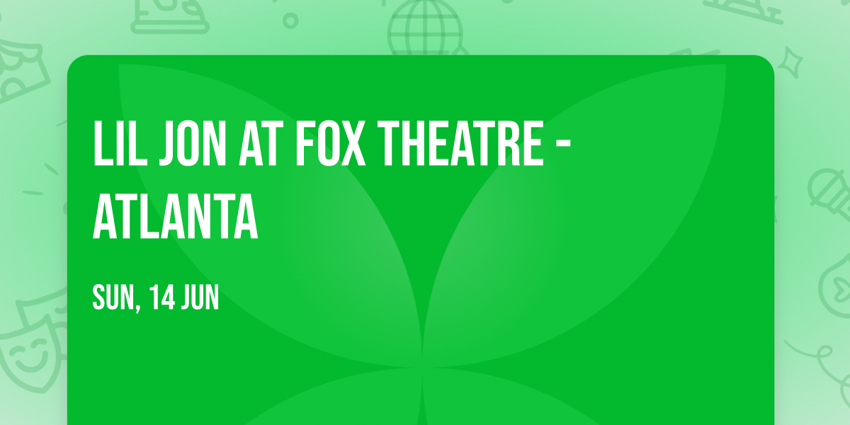 Lil Jon at Fox Theatre - Atlanta