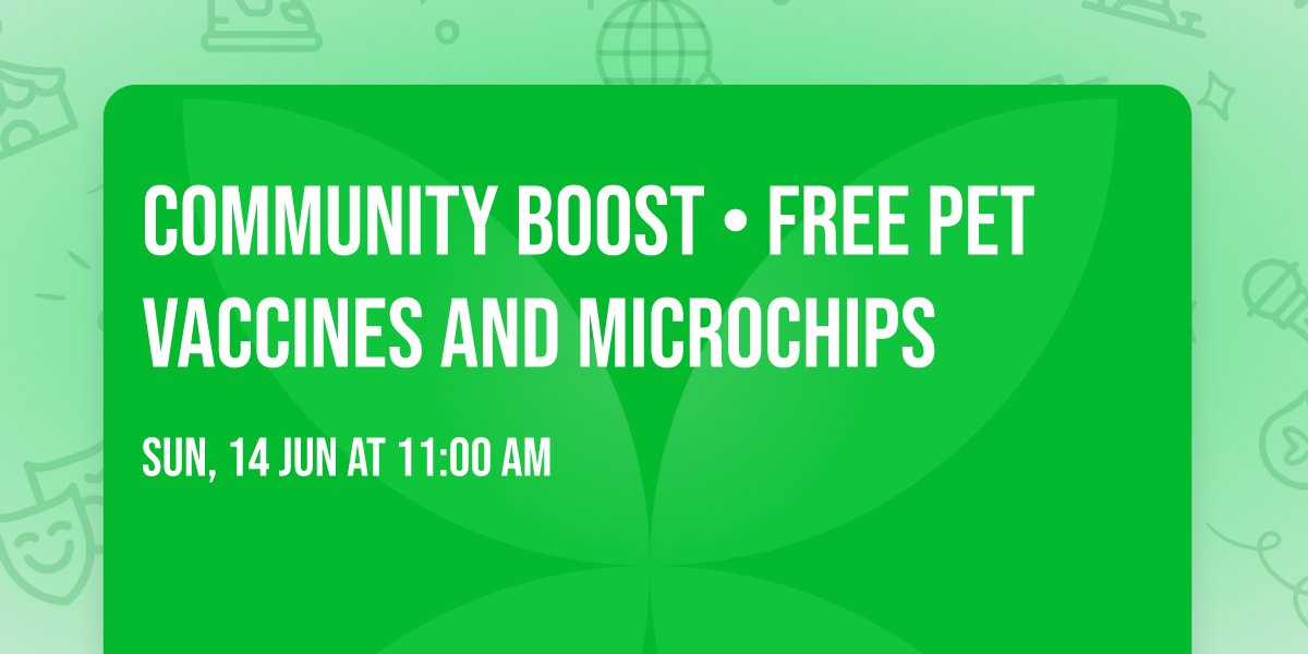 Community Boost \u2022 Free Pet Vaccines and Microchips