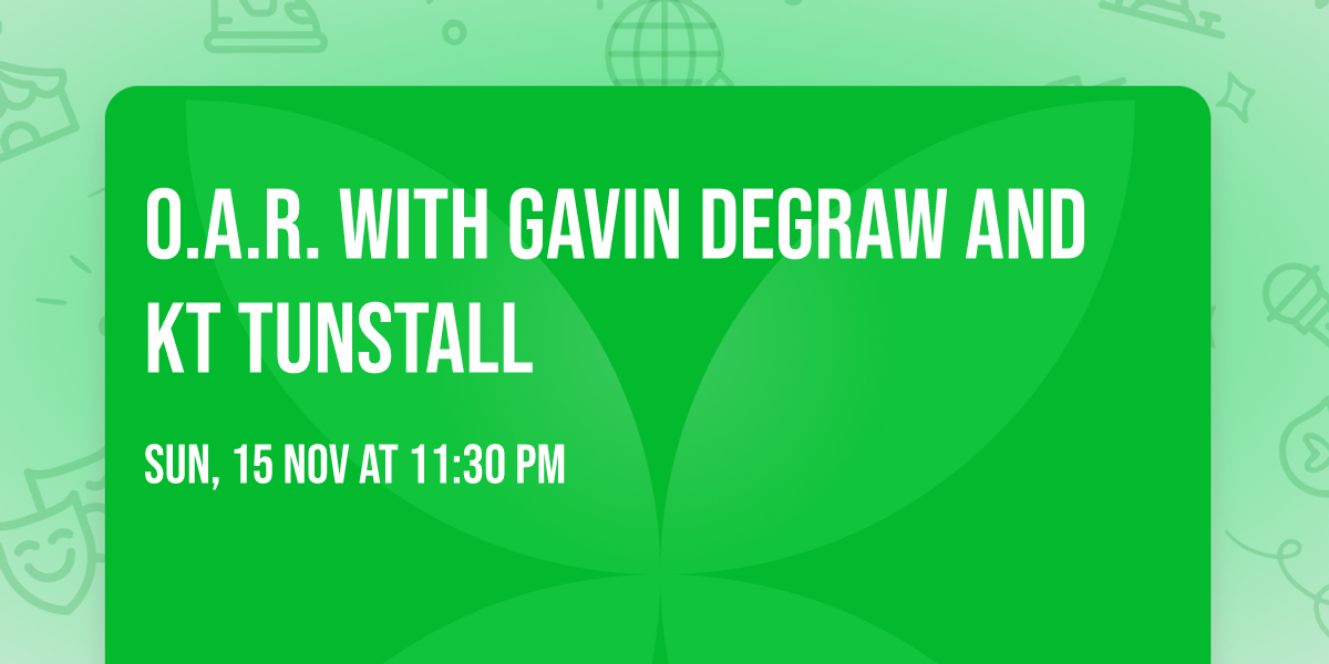 O.A.R. with Gavin DeGraw and KT Tunstall