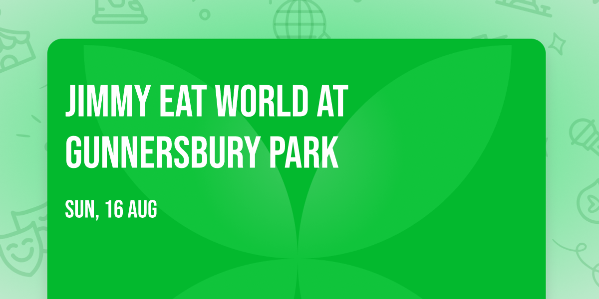 Jimmy Eat World at Gunnersbury Park