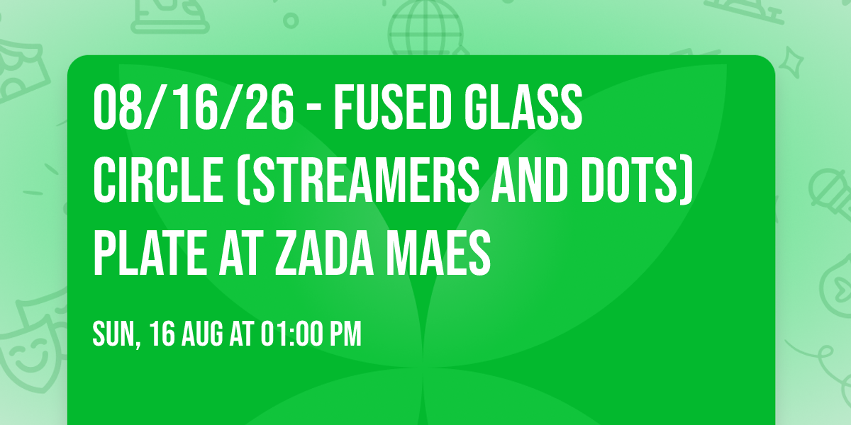 08\/16\/26 - Fused Glass Circle (streamers and dots) Plate at Zada Maes