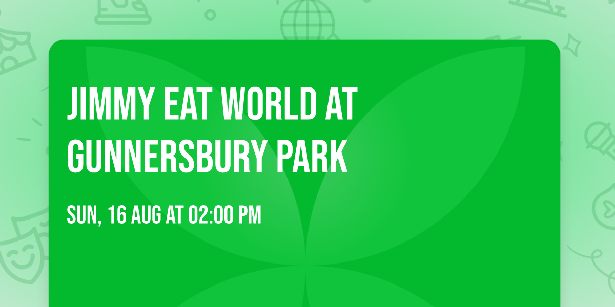 Jimmy Eat World at Gunnersbury Park