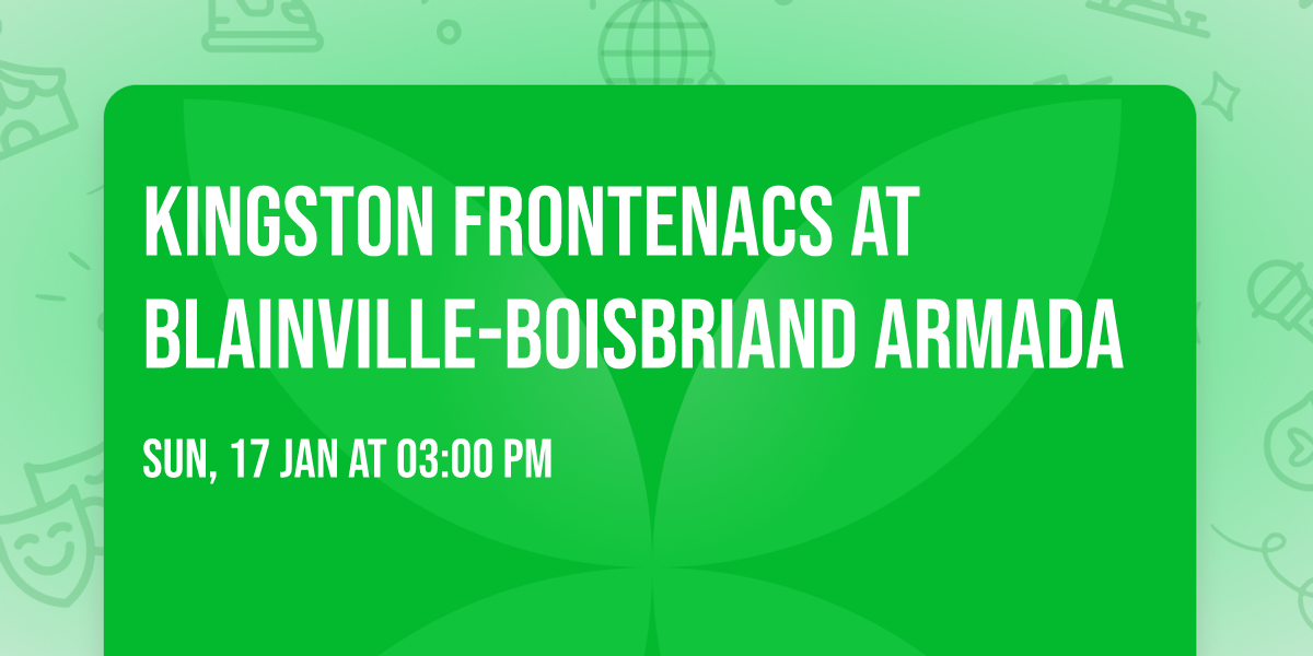 Kingston Frontenacs at Blainville-Boisbriand Armada