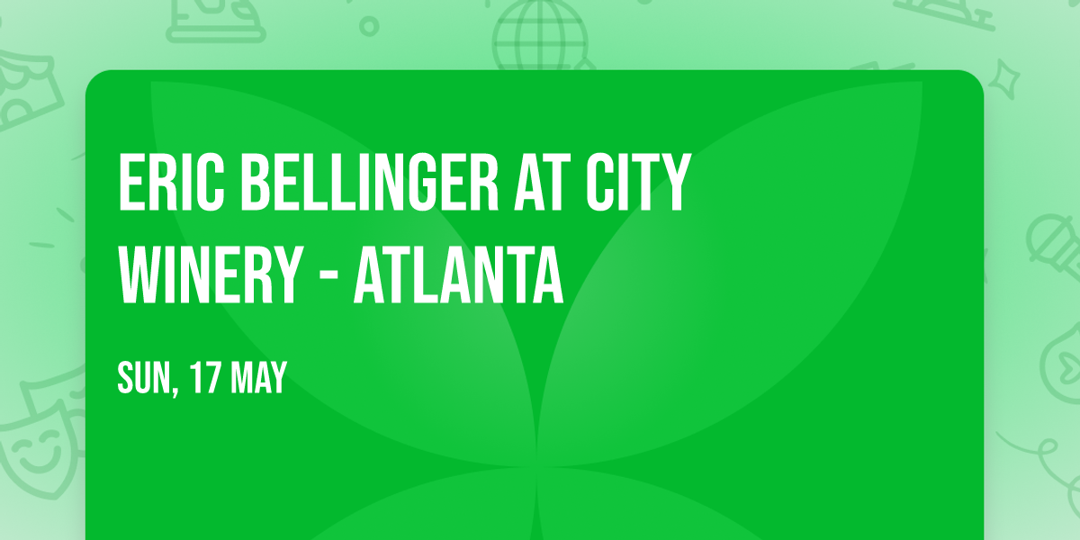 Eric Bellinger at City Winery - Atlanta