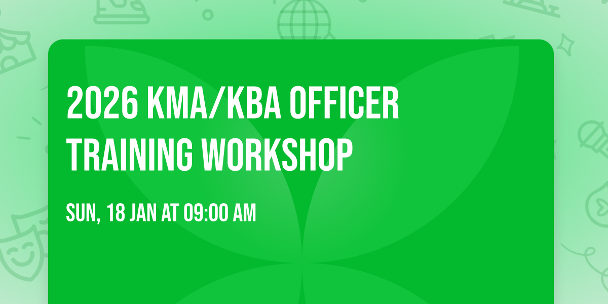 2026 KMA\/KBA Officer Training Workshop