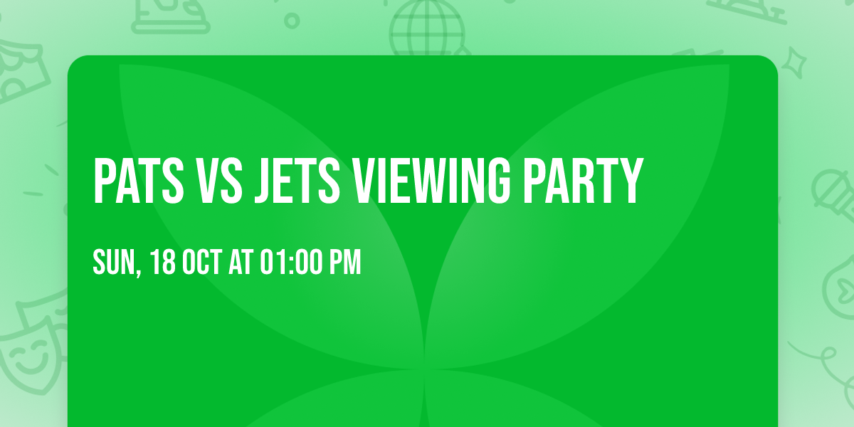 Pats vs Jets Viewing Party