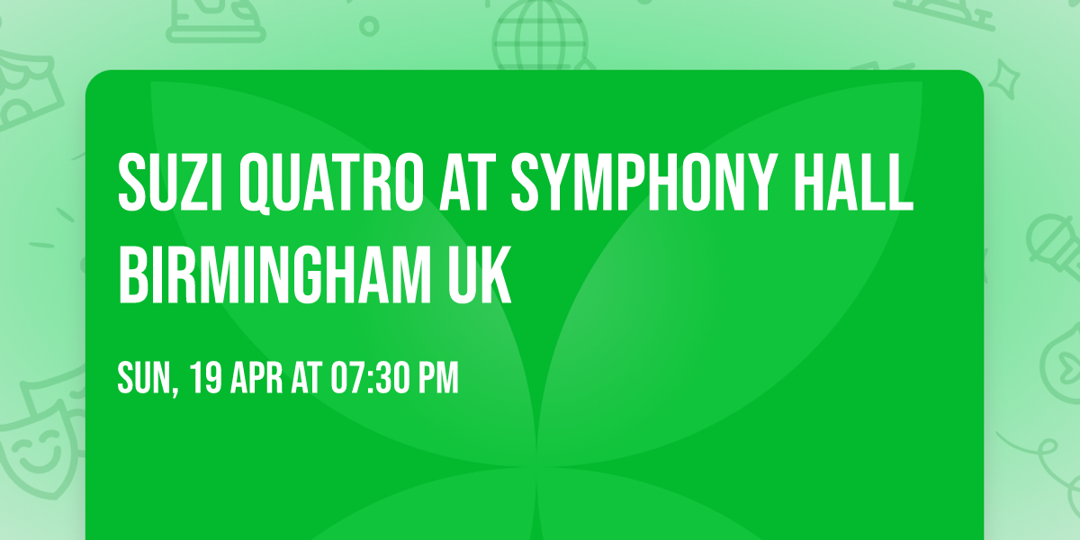 Suzi Quatro at Symphony Hall Birmingham UK