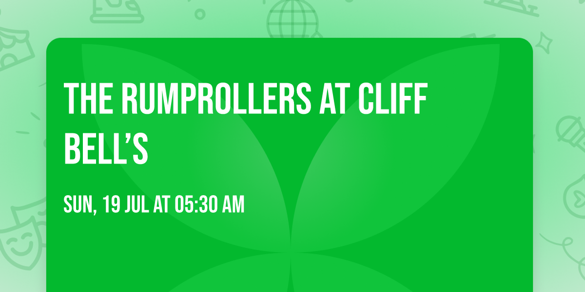 The Rumprollers at Cliff Bell\u2019s 