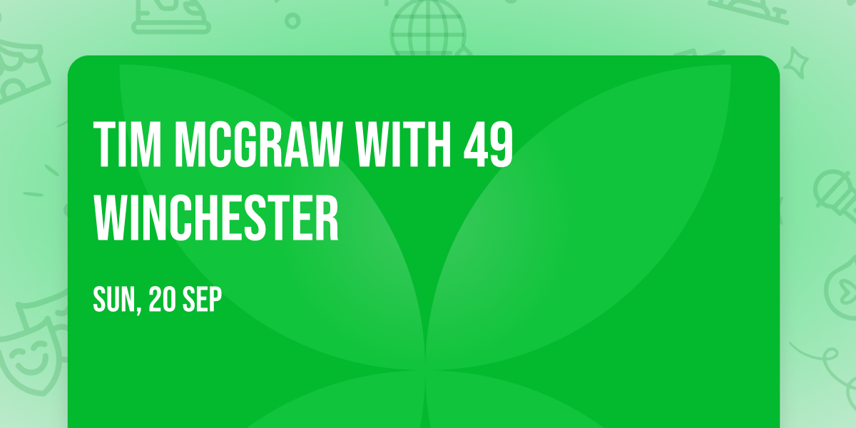 Tim McGraw with 49 Winchester