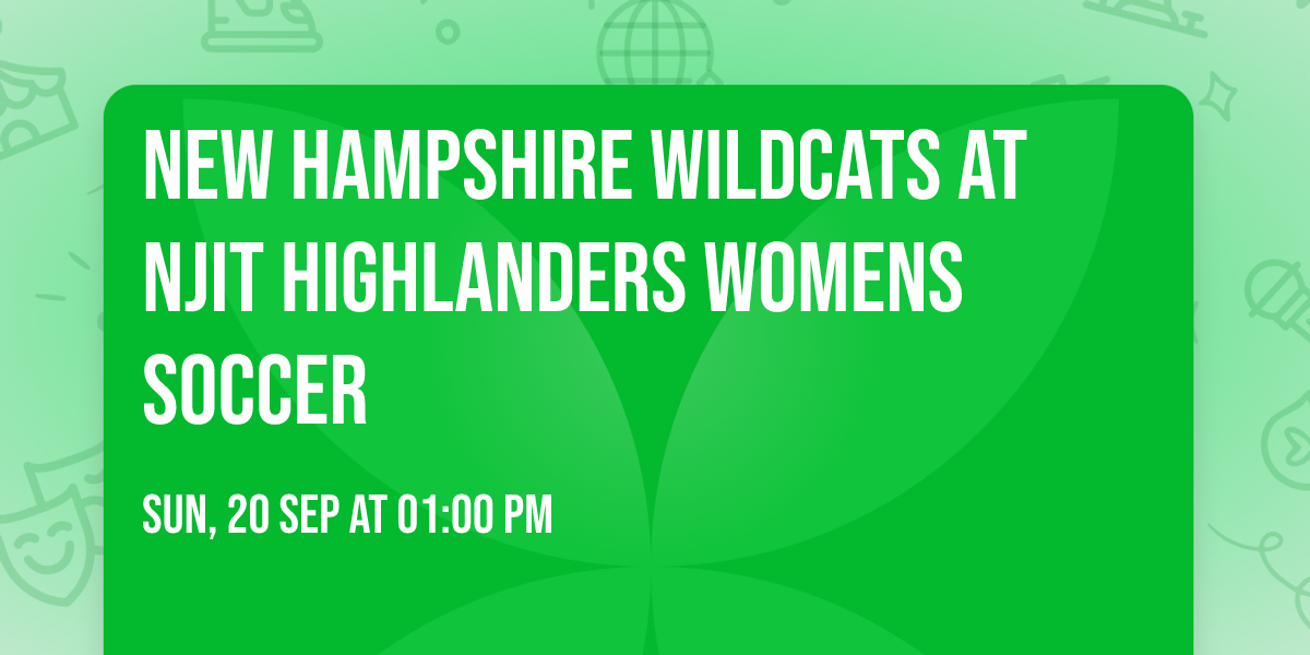 New Hampshire Wildcats at NJIT Highlanders Womens Soccer