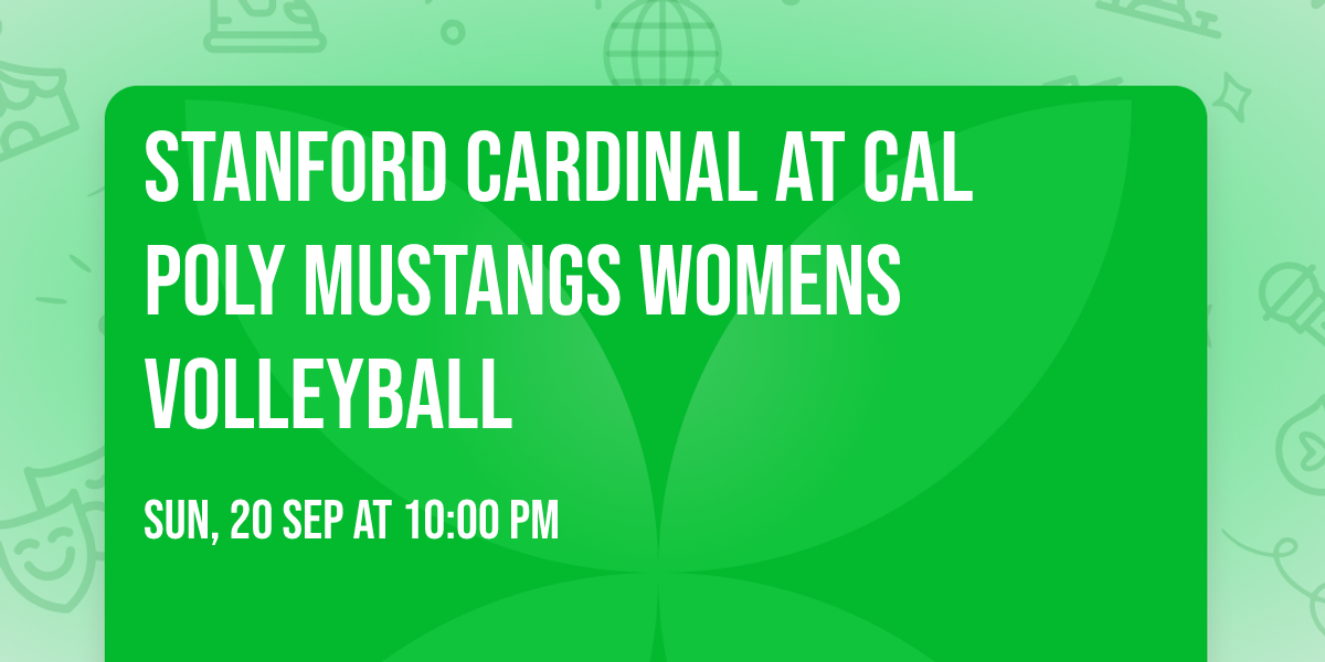 Stanford Cardinal at Cal Poly Mustangs Womens Volleyball