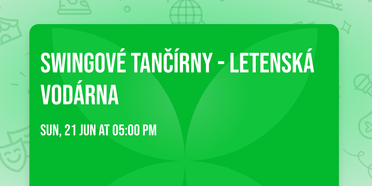 Swingov\u00e9 tan\u010d\u00edrny - Letensk\u00e1 vod\u00e1rna