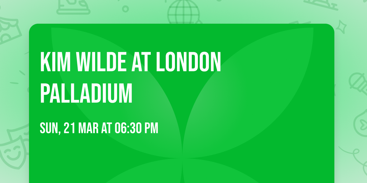 Kim Wilde at London Palladium