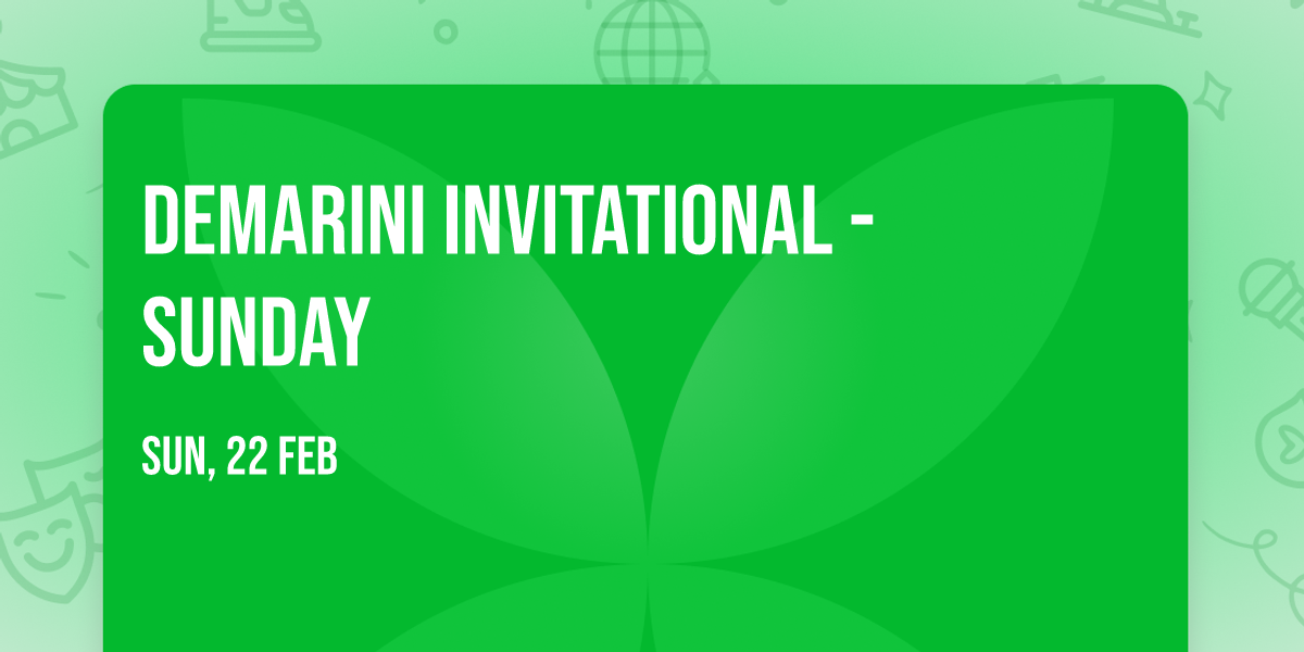 DeMarini Invitational - Sunday