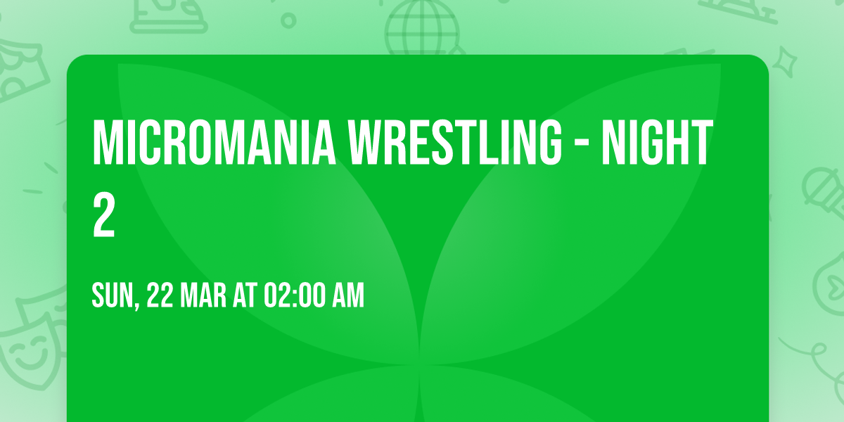 MicroMania Wrestling - Night 2
