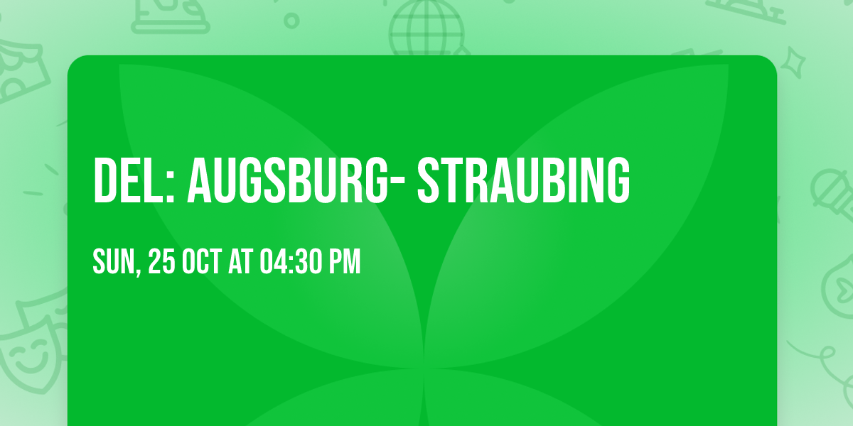 DEL: Augsburg- Straubing 