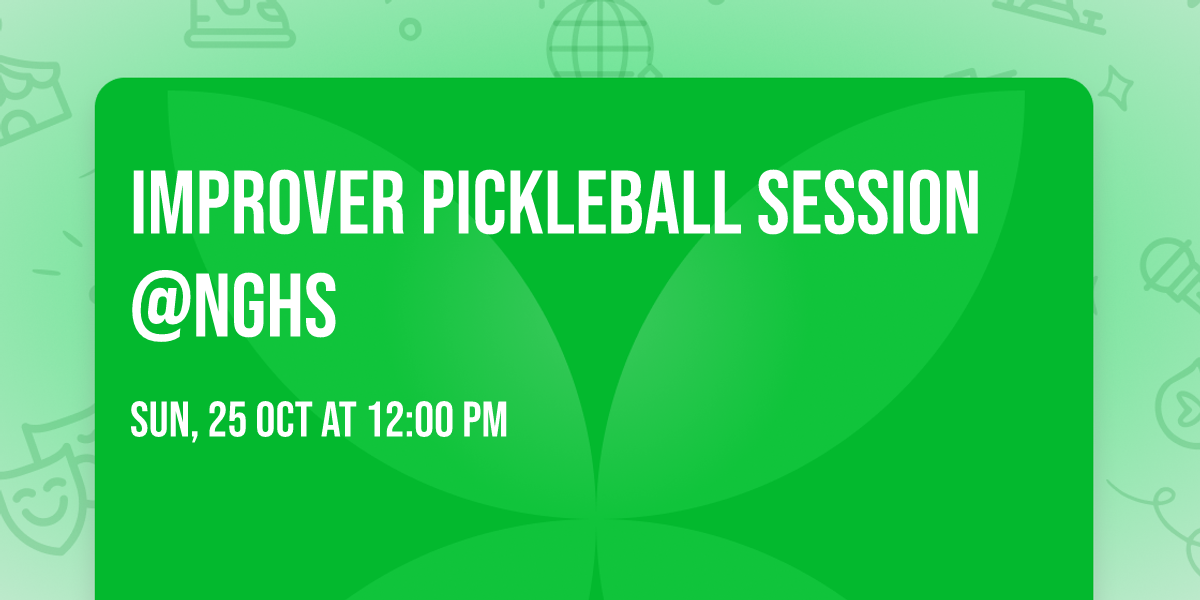 Improver Pickleball Session @NGHS
