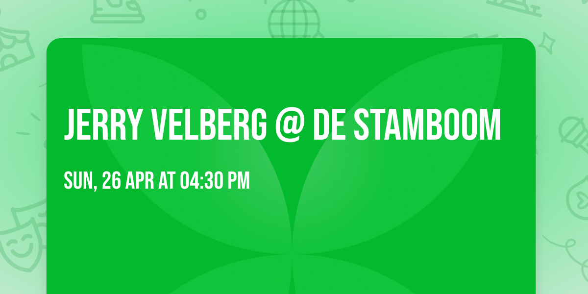 Jerry Velberg @ De Stamboom