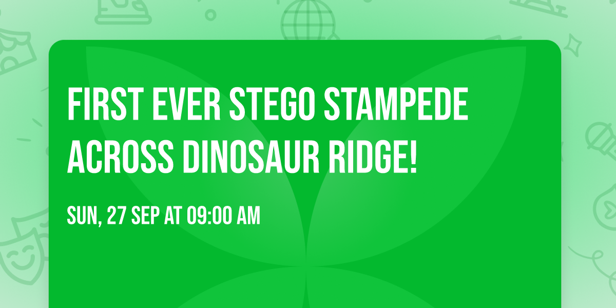 FIRST EVER STEGO STAMPEDE ACROSS DINOSAUR RIDGE!