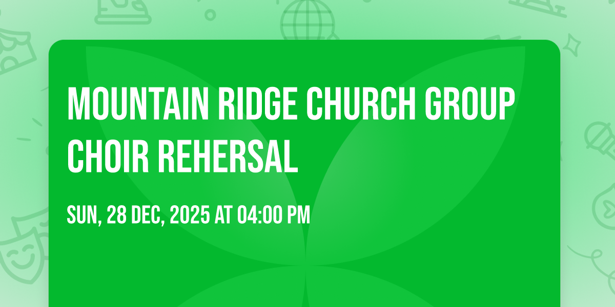 Mountain Ridge Church Group Choir Rehersal