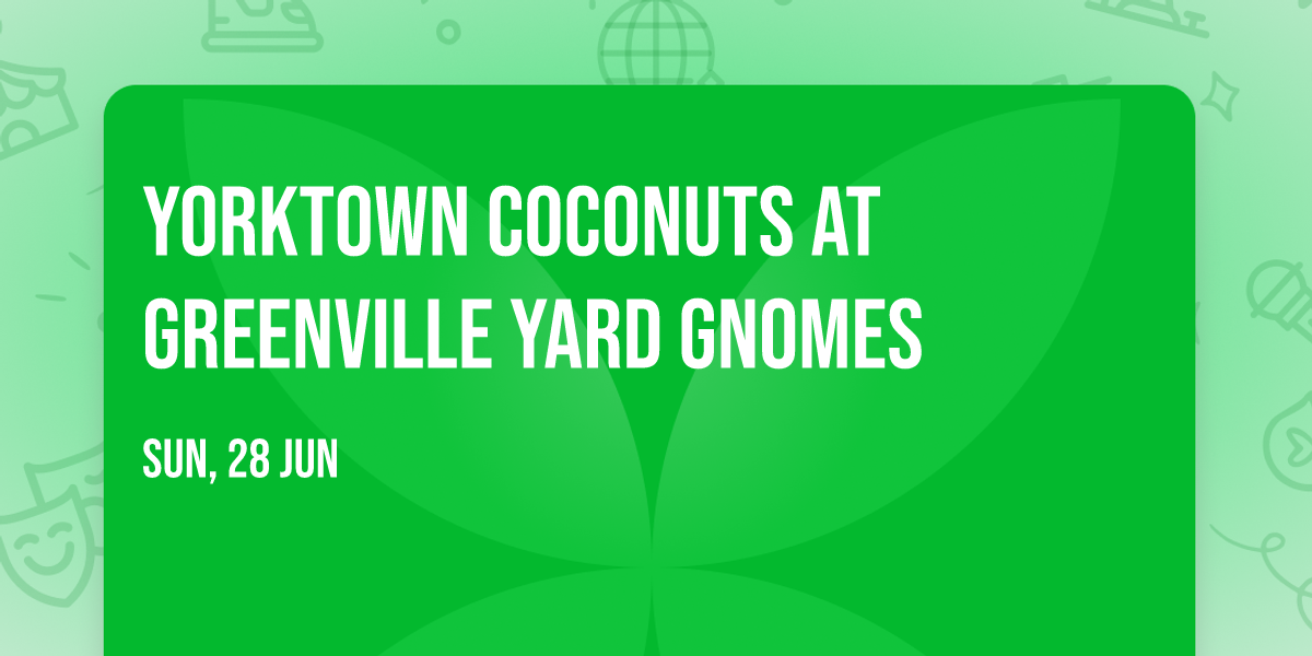 Yorktown Coconuts at Greenville Yard Gnomes