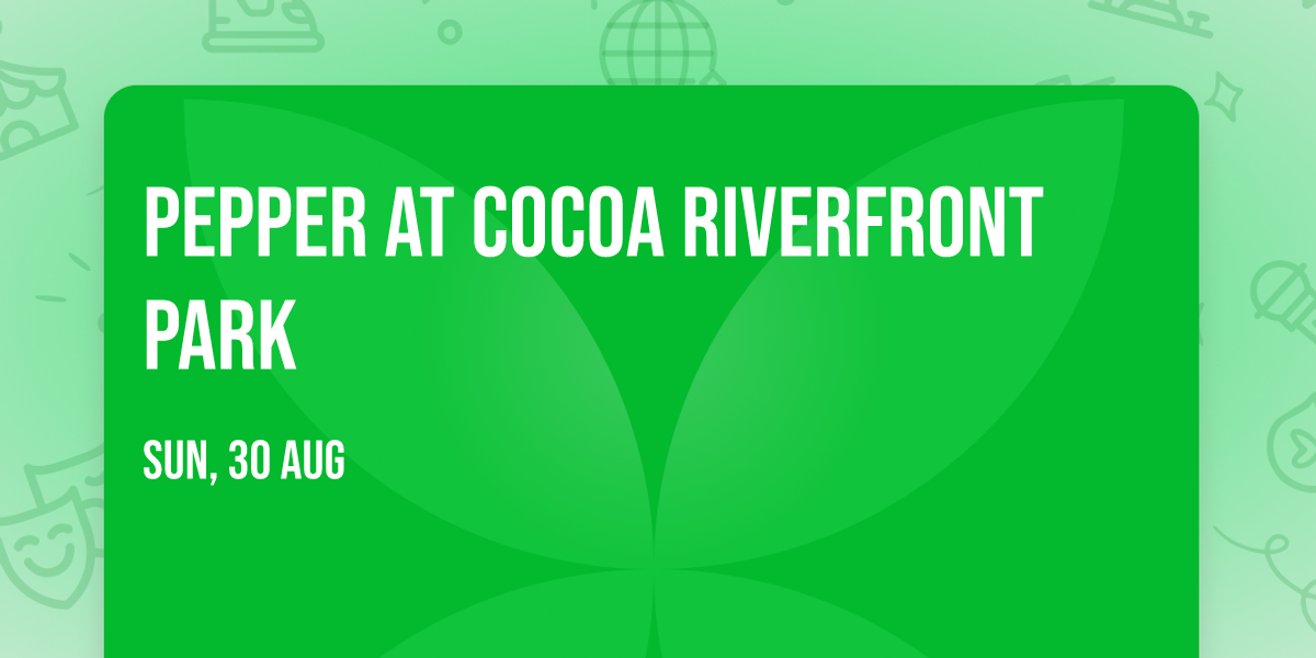 Pepper at Cocoa Riverfront Park