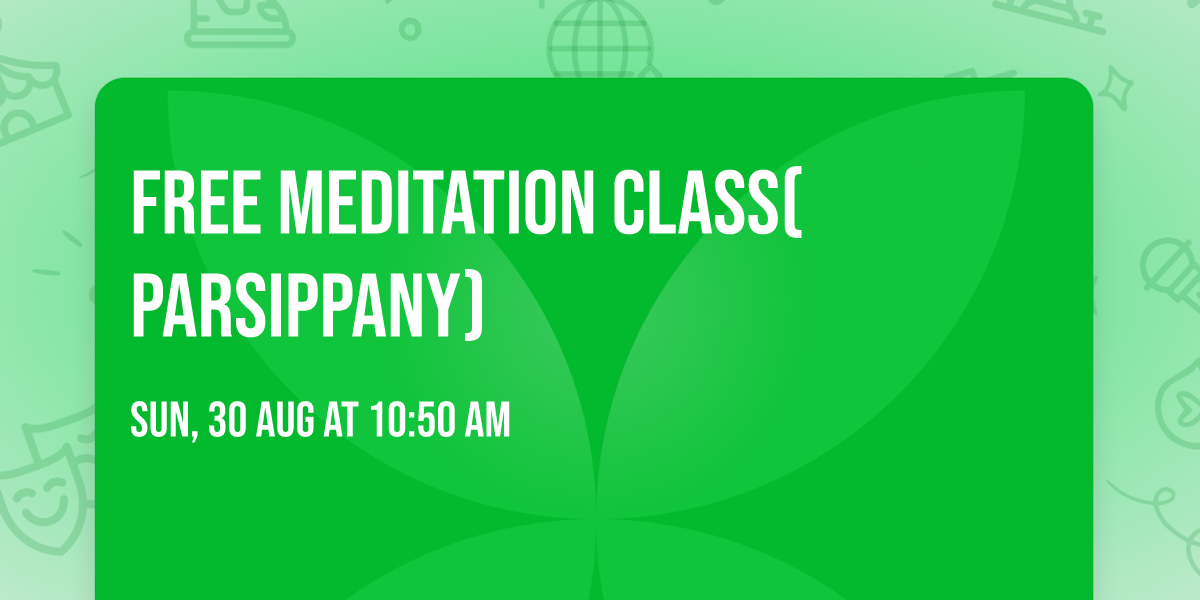 Free Meditation Class(Parsippany)