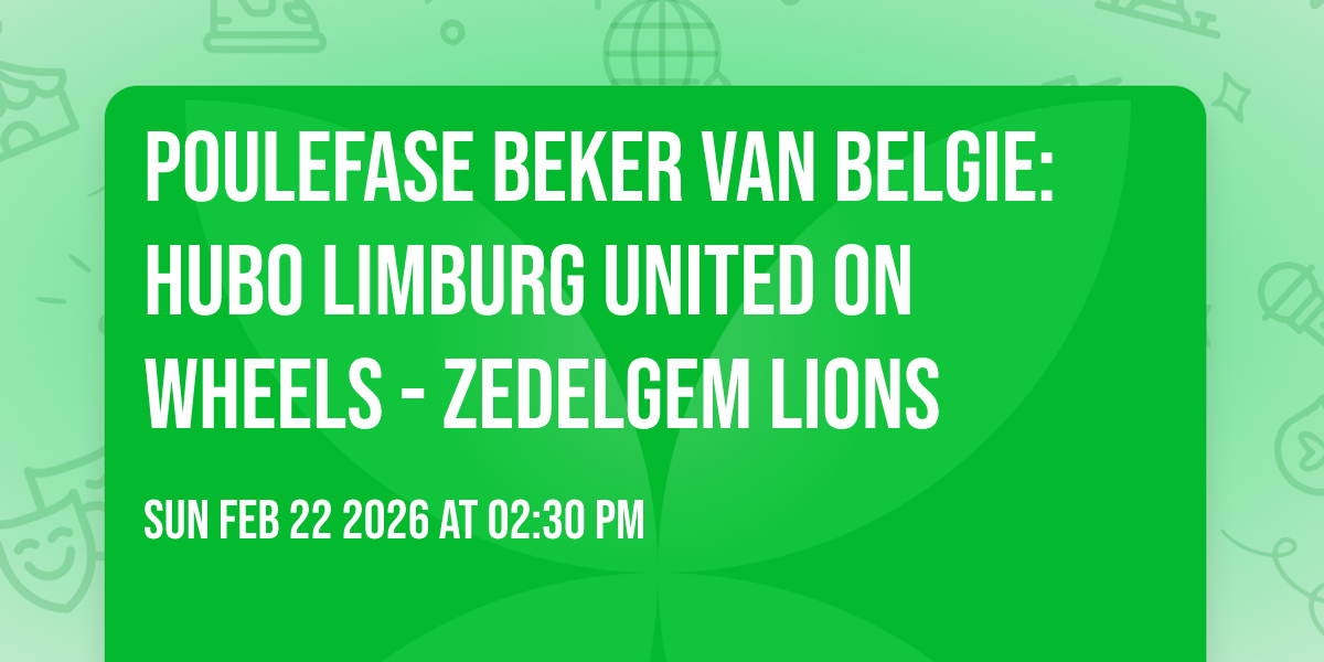 Poulefase Beker van Belgie: Hubo Limburg United on Wheels - Zedelgem Lions