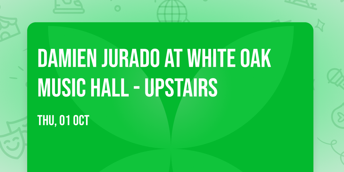 Damien Jurado at White Oak Music Hall - Upstairs