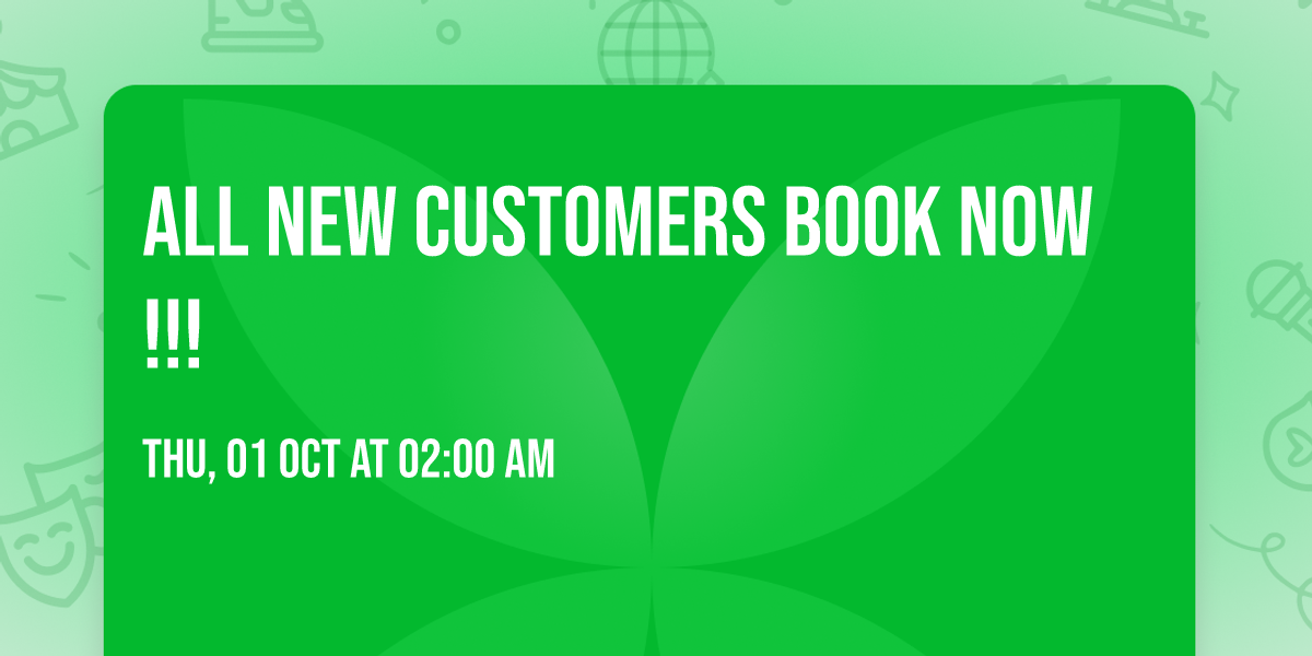 All New Customers Book \ud83d\udcd6 Now !!! 