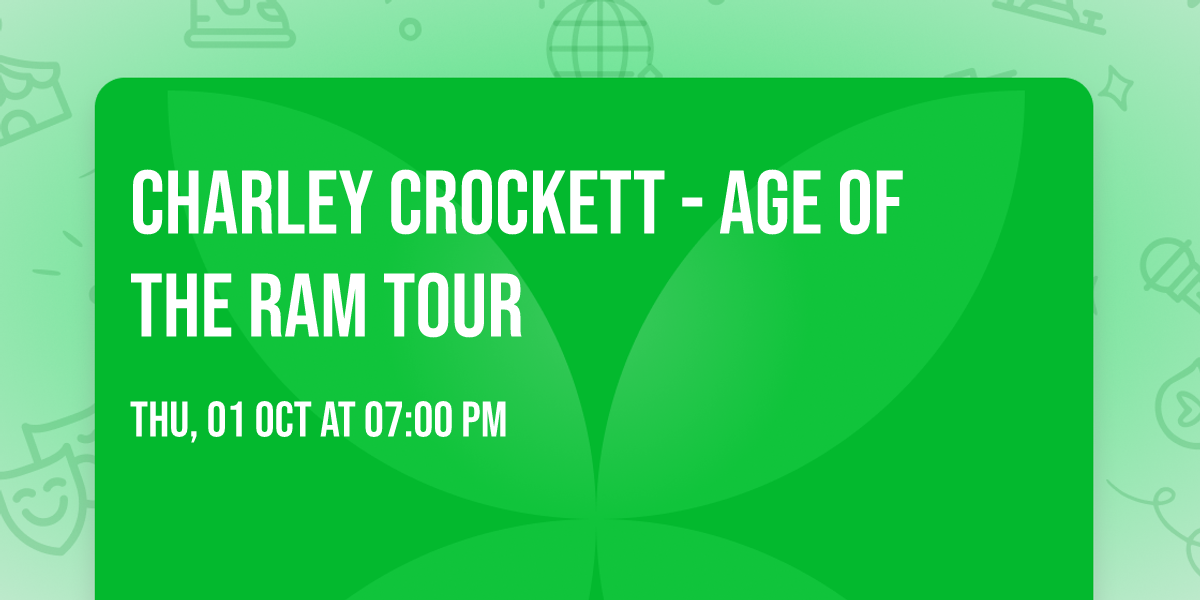 Charley Crockett - Age of the Ram Tour