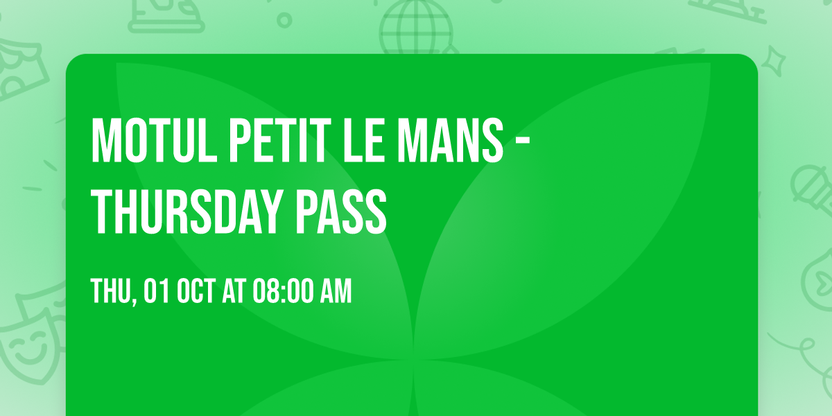 Motul Petit Le Mans - Thursday Pass