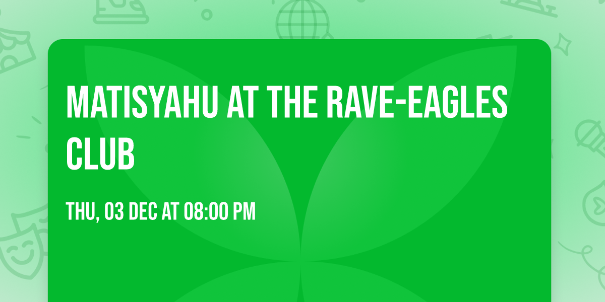 Matisyahu at The Rave-Eagles Club