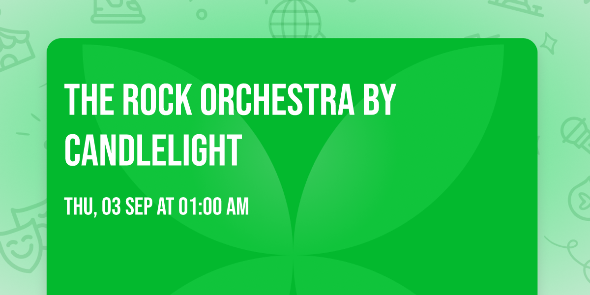 The Rock Orchestra By Candlelight